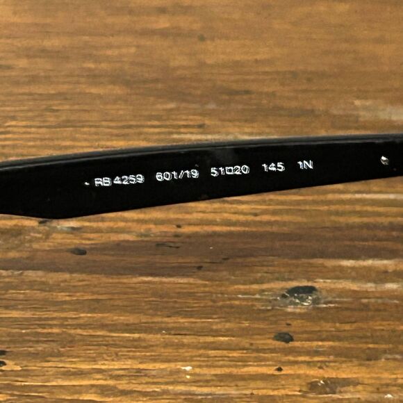 Ray-Ban RB 4359 601/19 Eyeglasses Black Round Frame Only Italy 51-20 145 - Picture 6 of 7